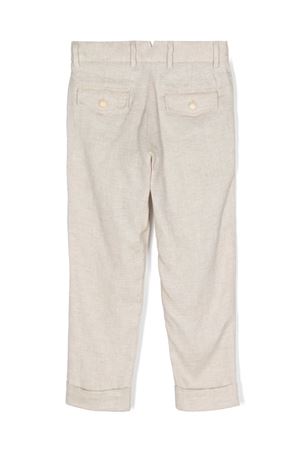 beige linen trousers ELEVENTY KIDS | EU6P30I0216185